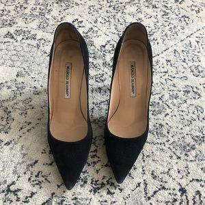 Manolo Blahnik BB Pumps - Blue Black Suede